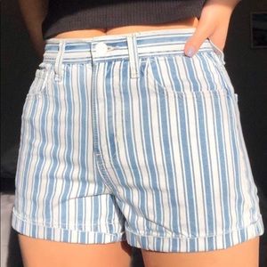 NWOT American Eagle striped denim shorts